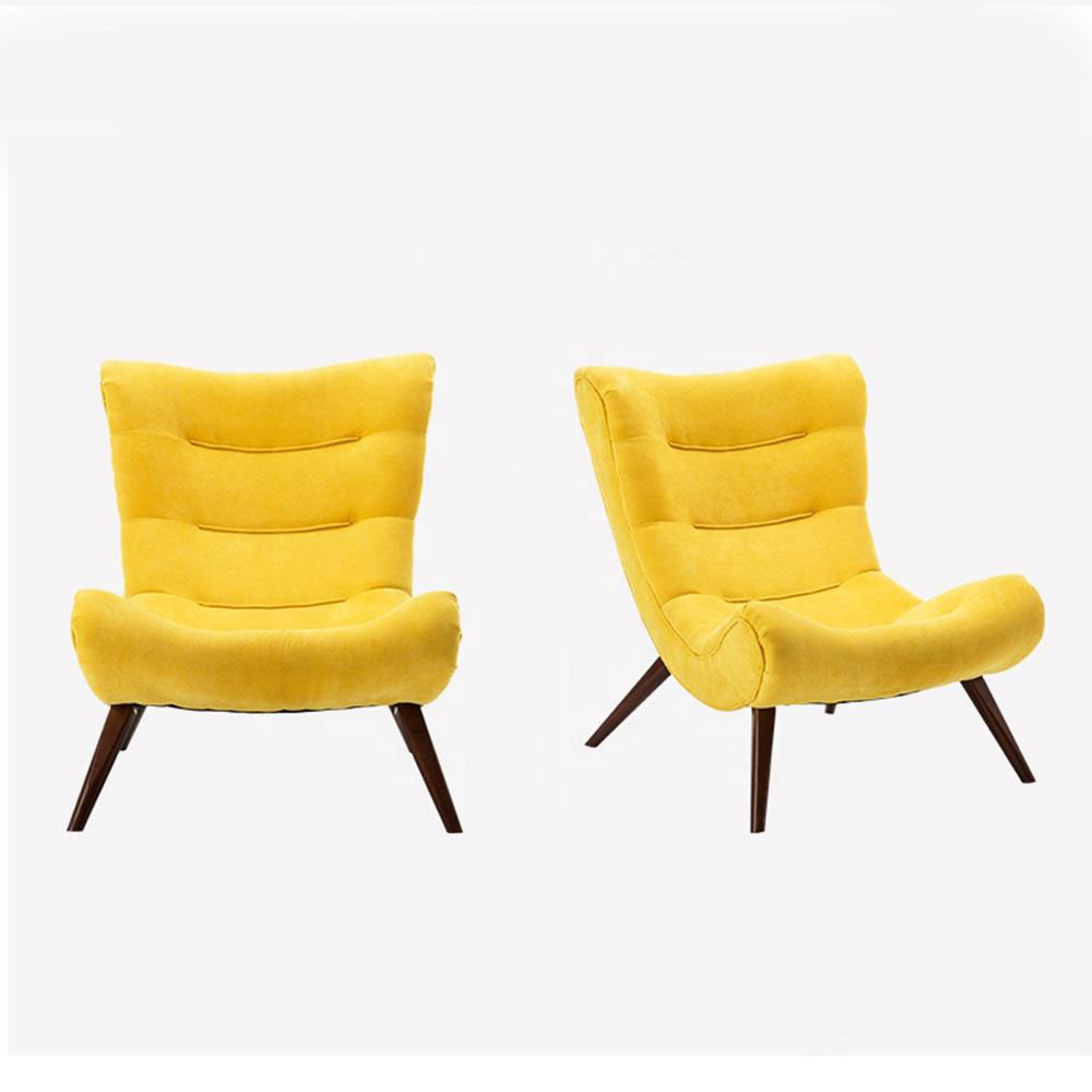 Modern wooden leg single person sofa chair living room furniture luxury lounge chair snail chair with foot pedals lazy sofa