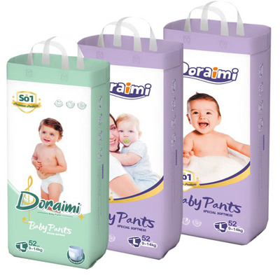 Cheap disposable baby diaper good quality baby nappy baby pants diaper OEM customized brand service cloth diaper