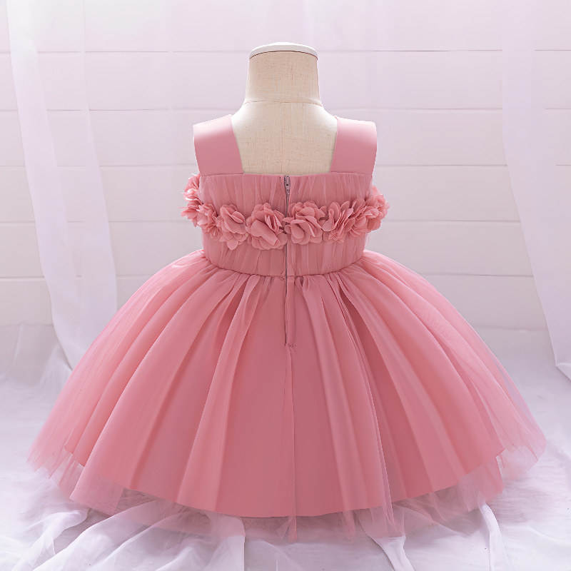 factory 1 year infant frocks party prom girls flower clothing baby wedding dress princess children clothes