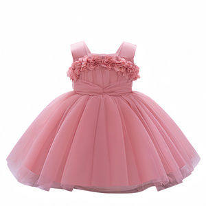 factory 1 year infant frocks party prom girls flower clothing baby wedding dress princess children clothes