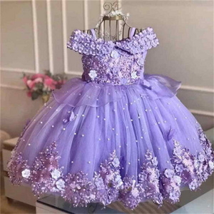 new custom teenagers birthday princess children dress baby flower girls' dresses for girls of 7 years old