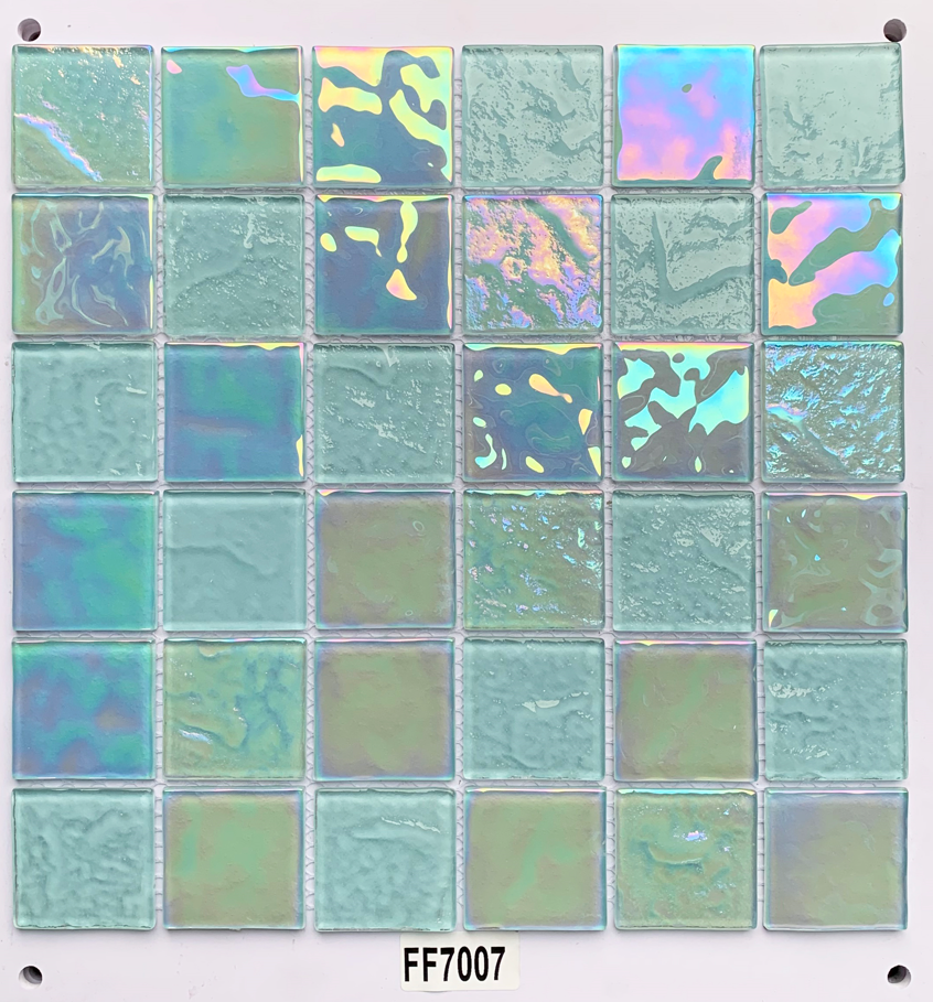 Good Quality Wholesale Price Mosaic Floor Tile 48x48 Home Decor Blue Swimming Pool Crystal Glass Mosaic Luxury Decoration Square