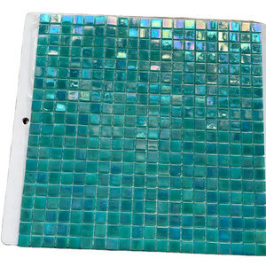 Customized Professional Good Price Green color ice jade glass pool tiles swimming pool mosaic