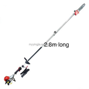 35.8cc 4 Stroke Long Reach Garden Hedge Trimmer Pole Chainsaw Pruning Saw GX35 Extendable Chain Saw M-GX35P