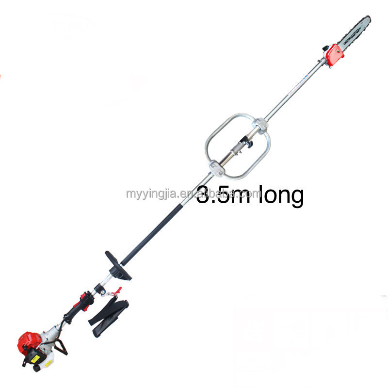 35.8cc 4 Stroke Long Reach Garden Hedge Trimmer Pole Chainsaw Pruning Saw GX35 Extendable Chain Saw M-GX35P