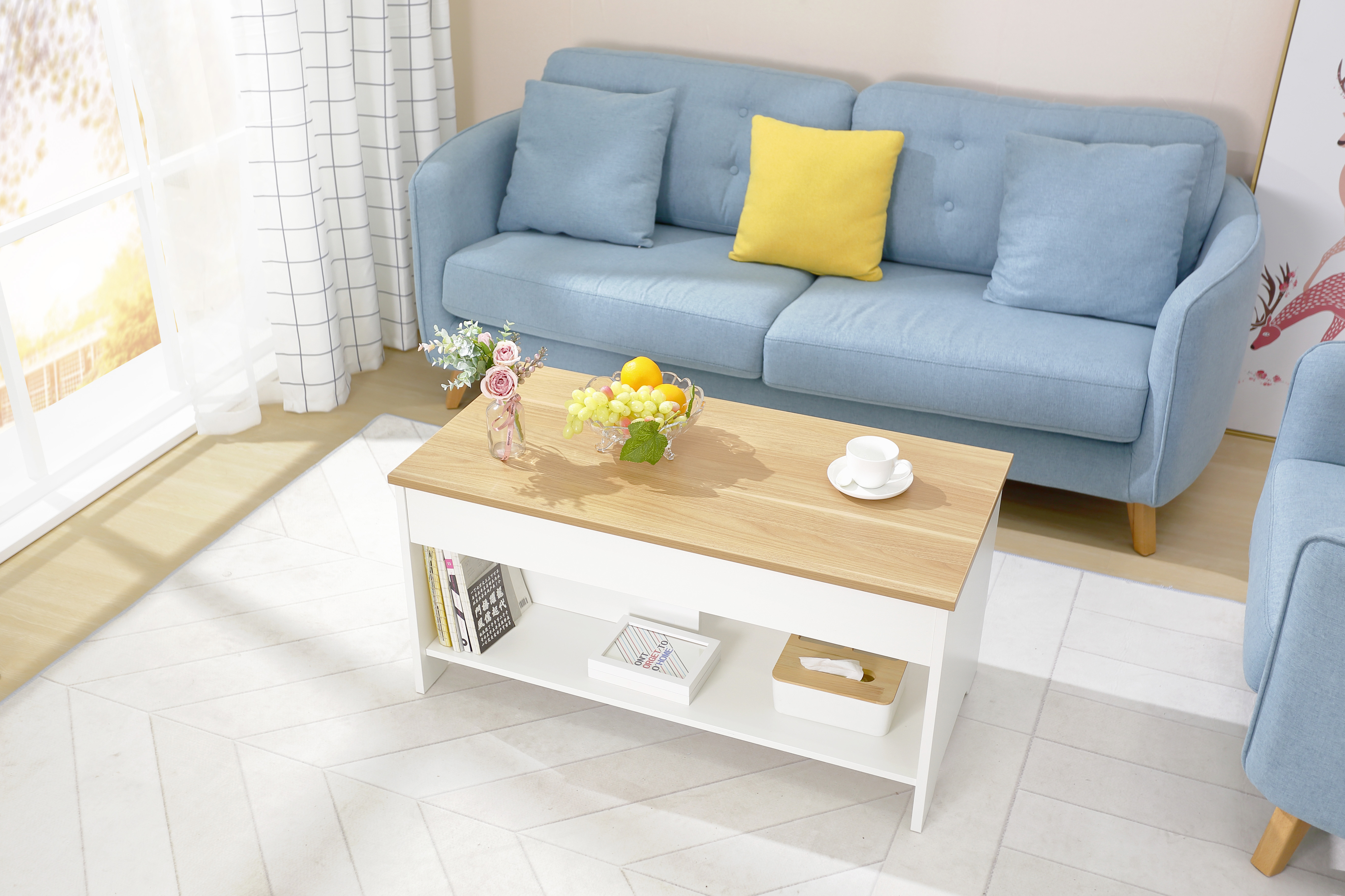 Modern multifunctional modern design wood coffee table for living room