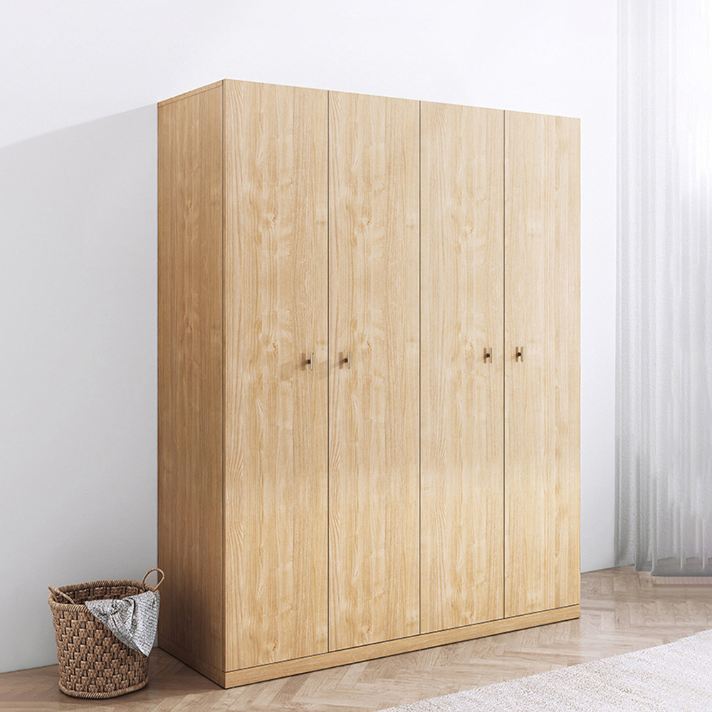 Custom 2 3 4 Door Simple Wardrobe Wooden Open Cabinet Design Clothes Closet Modern Cupboard for Bedroom Furniture