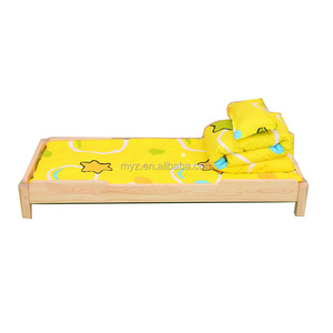 Baby cheap solid wood kids' bed kindergarten furniture midday rest small wooden beds child-care