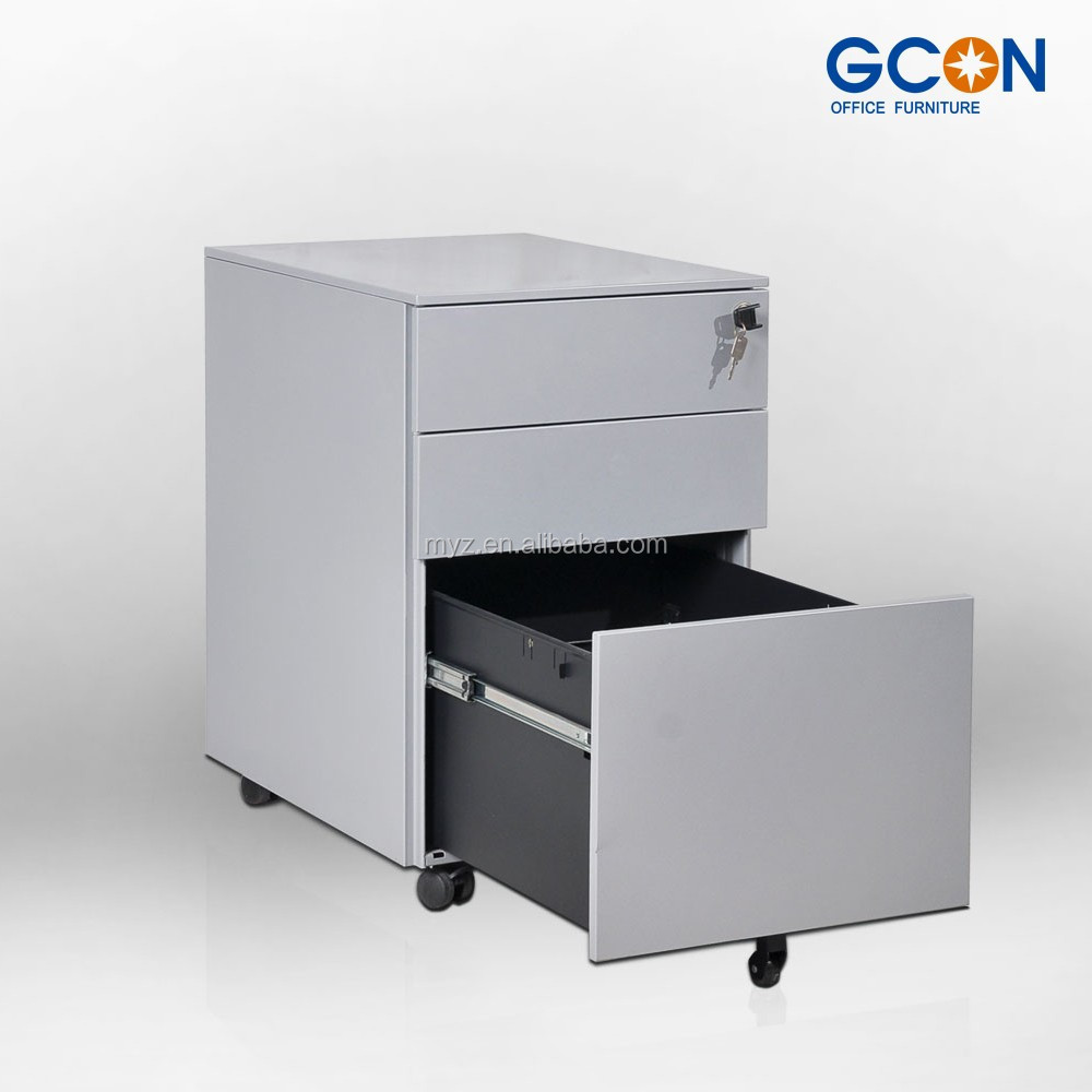 Hot sale steel office furniture metal mobile pedestal 3 drawers filing storage cabinet lockable under desk movable file cabinet