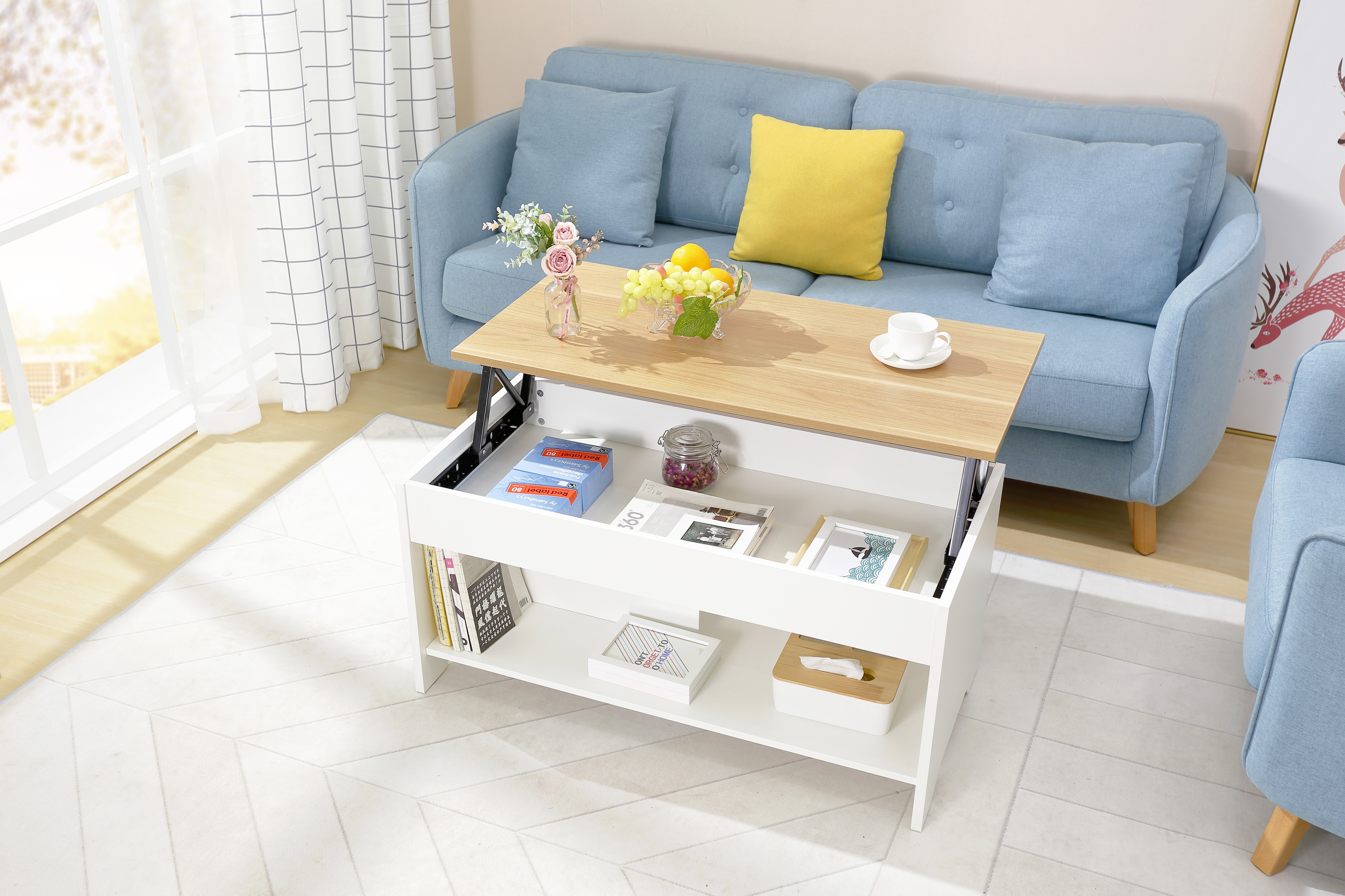 Modern multifunctional modern design wood coffee table for living room