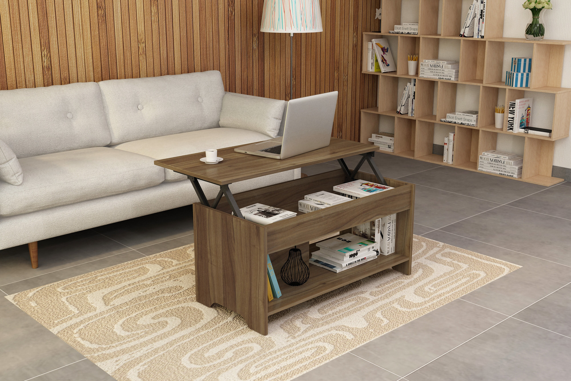 Multifunctional Wood Coffee Table  Modern Luxury Living Room Furniture Coffee Tables