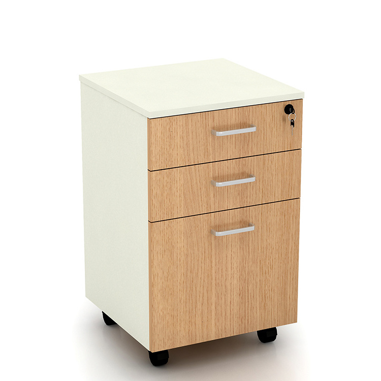 GCON office furniture manufacturer three drawers cabinet with movable wheels cabinet control room console