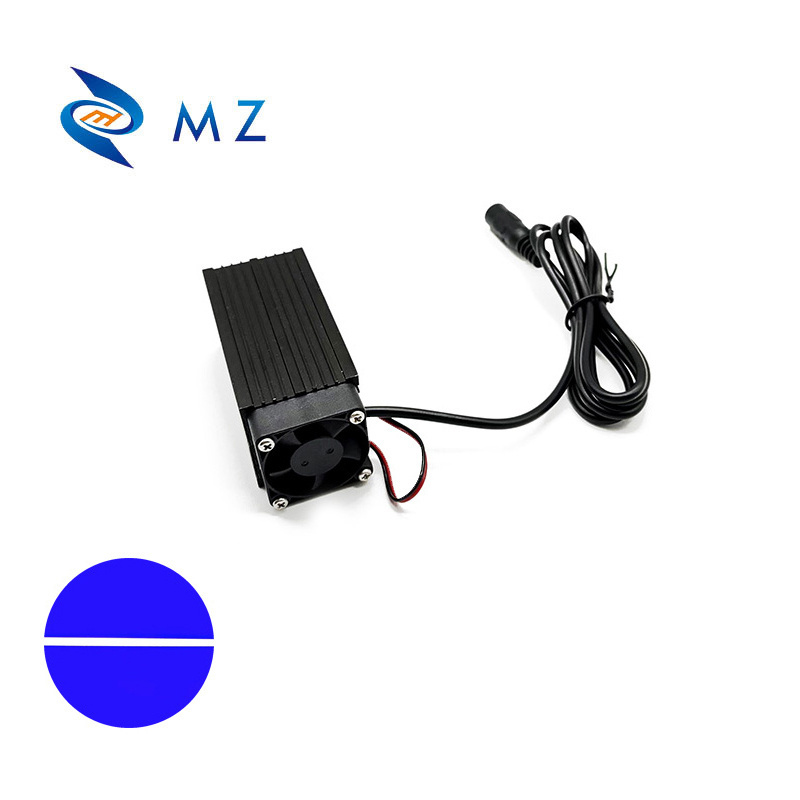 Hot Selling Compact 33x33x75mm 450nm 1600mw 1.6W 110 Degrees Industrial Grade Machine Blue Line Laser Module With Cooling Fan