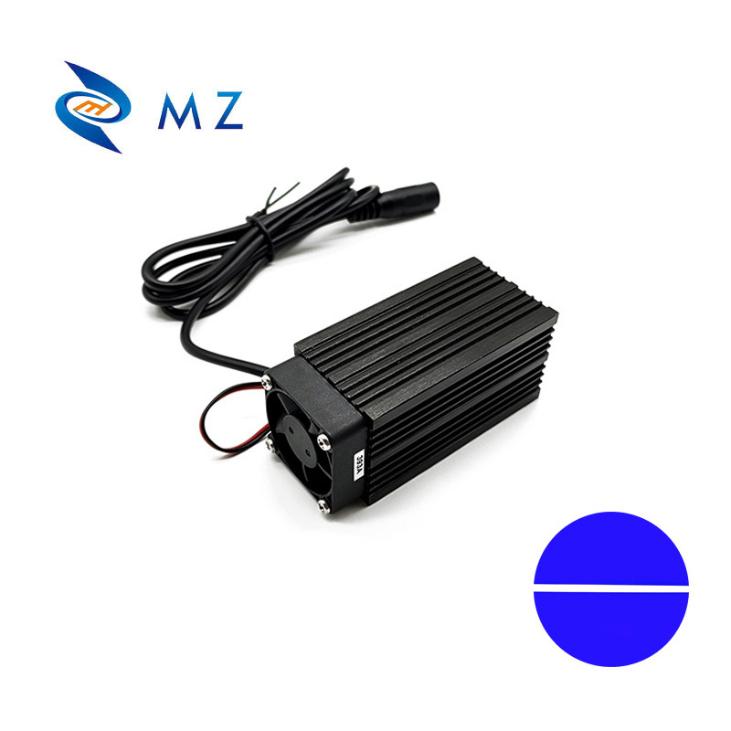 Hot Selling Compact 33x33x75mm 450nm 1600mw 1.6W 110 Degrees Industrial Grade Machine Blue Line Laser Module With Cooling Fan