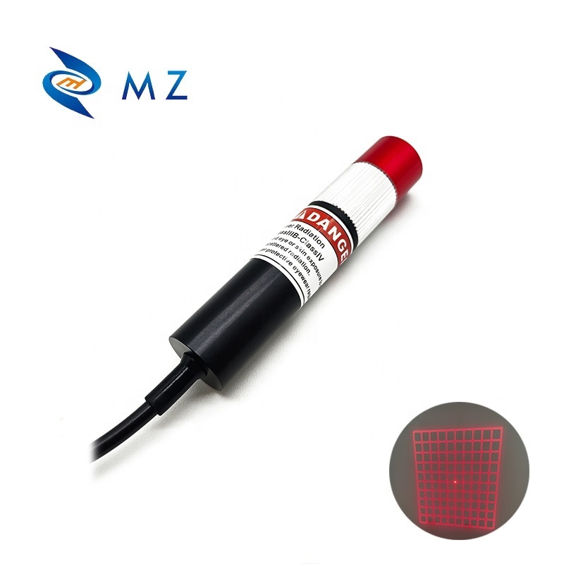 Hot Selling Adjustable Focusing D16mm 660nm 10mw 20mw 30mw 50mw DOE Lens 5V Red Grid Industrial Grade Laser Diode Module