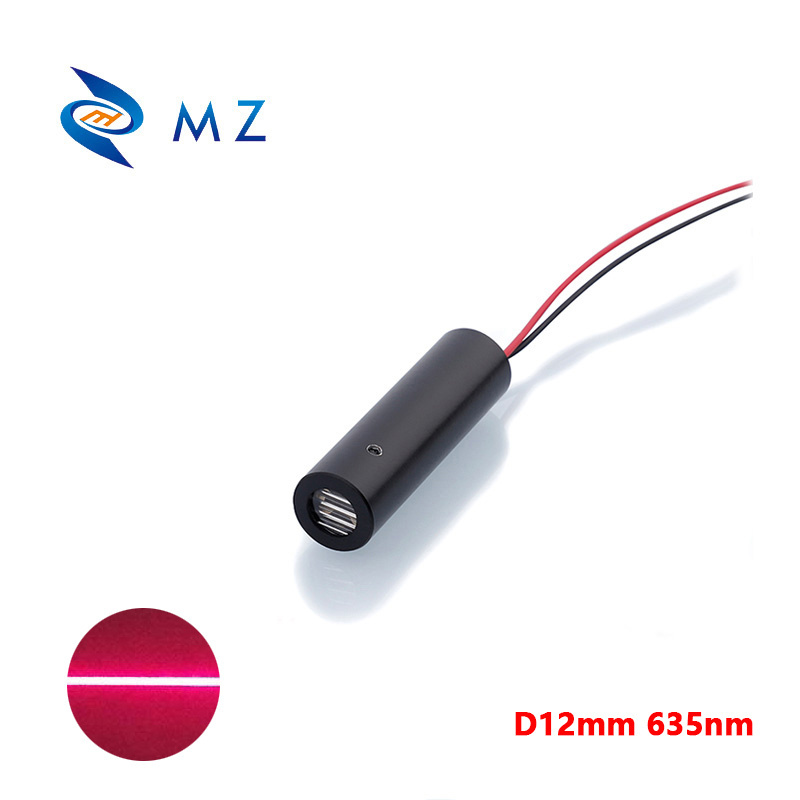 High Quality 5-24V 12mm 635nm 100mw Red Line Laser Module Industrial Grade Red Laser Distance Module