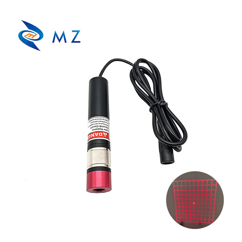 Hot Selling Adjustable Focusing D18mm 638nm 100mw DOE Lens 5V 12V 24V Red Grid Industrial Grade Laser Diode Module