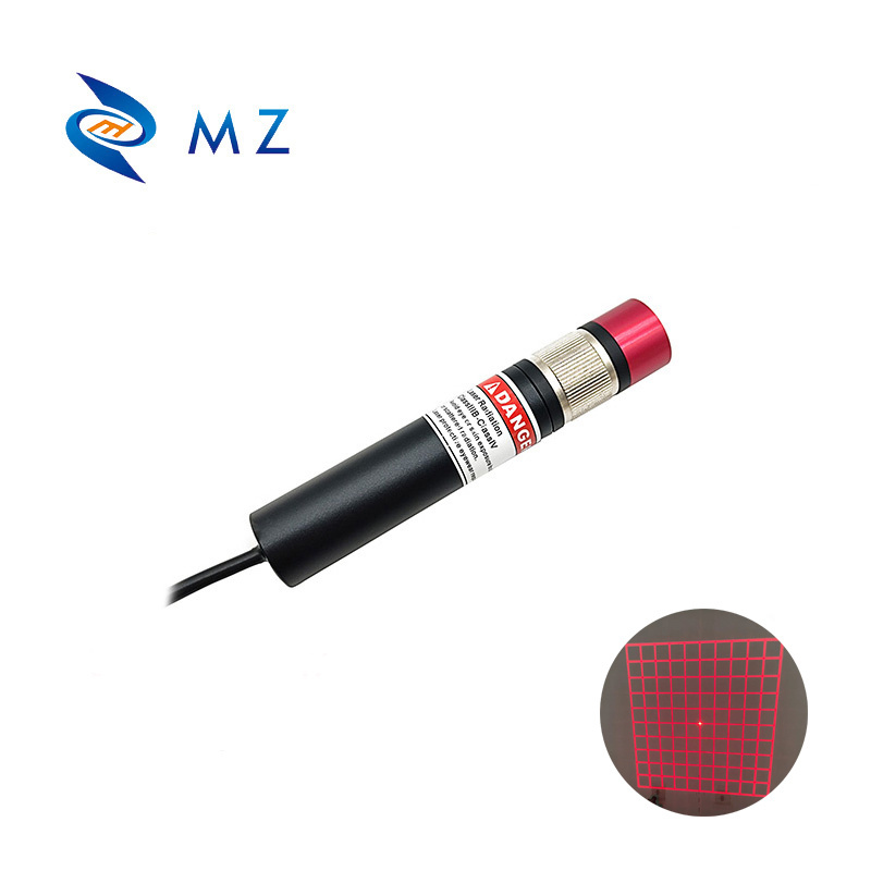 Hot Selling Adjustable Focusing D18mm 638nm 100mw DOE Lens 5V 12V 24V Red Grid Industrial Grade Laser Diode Module