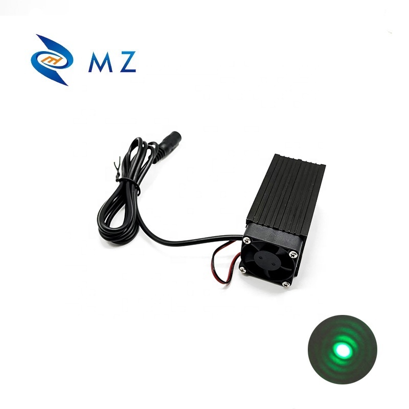 High Stability High Brightness 33x33x75mm 520nm 200mw 12V Dot Green Laser Module Industrial Grade ACC Drive Type Laser Module