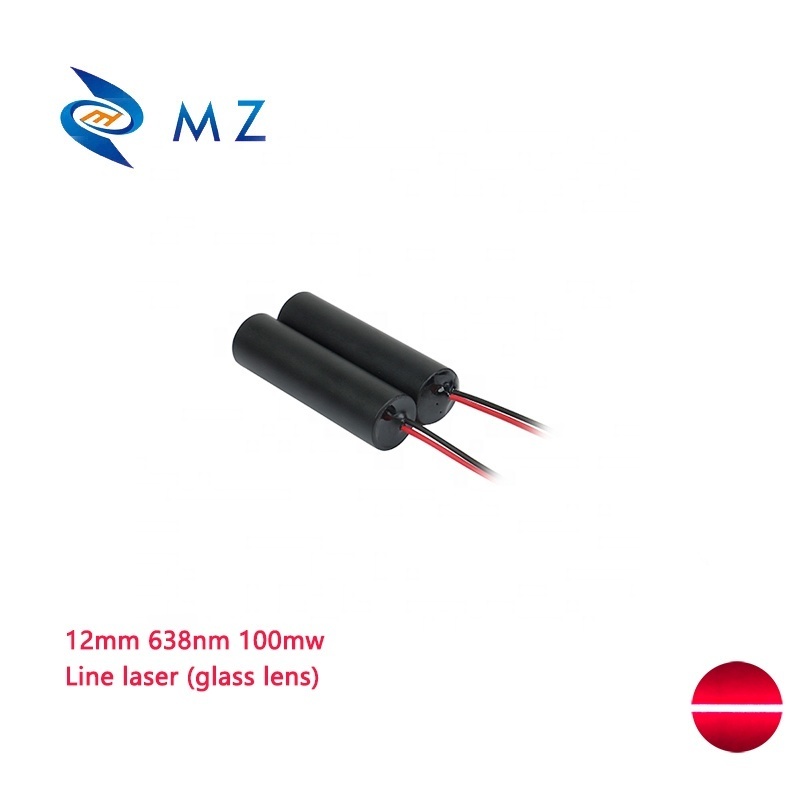 High Quality Laser 12mm 638nm 100mw High-power Red Line Industrial Grade Laser Module