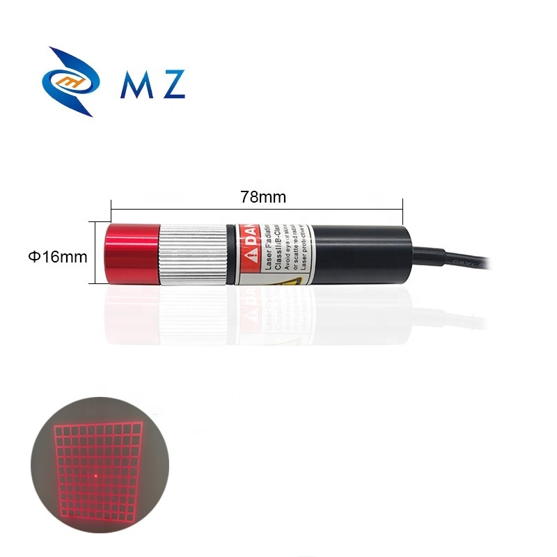 Hot Selling Adjustable Focusing D16mm 660nm 10mw 20mw 30mw 50mw DOE Lens 5V Red Grid Industrial Grade Laser Diode Module