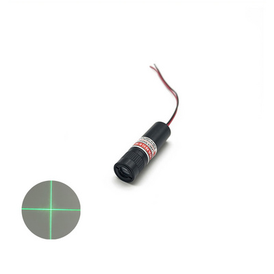 Compact Adjustable Focusing D12mm 520nm 3V 5V 12V 24V 10mw Class IIIB Industrial Grade Machine Green Cross Laser Diode Module