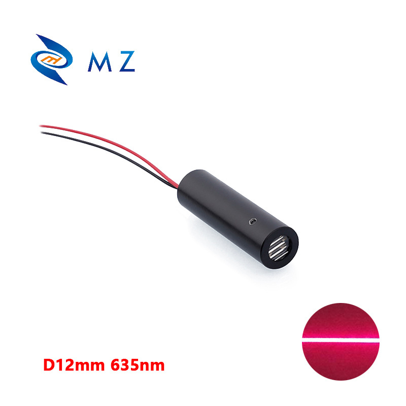 High Quality 5-24V 12mm 635nm 100mw Red Line Laser Module Industrial Grade Red Laser Distance Module