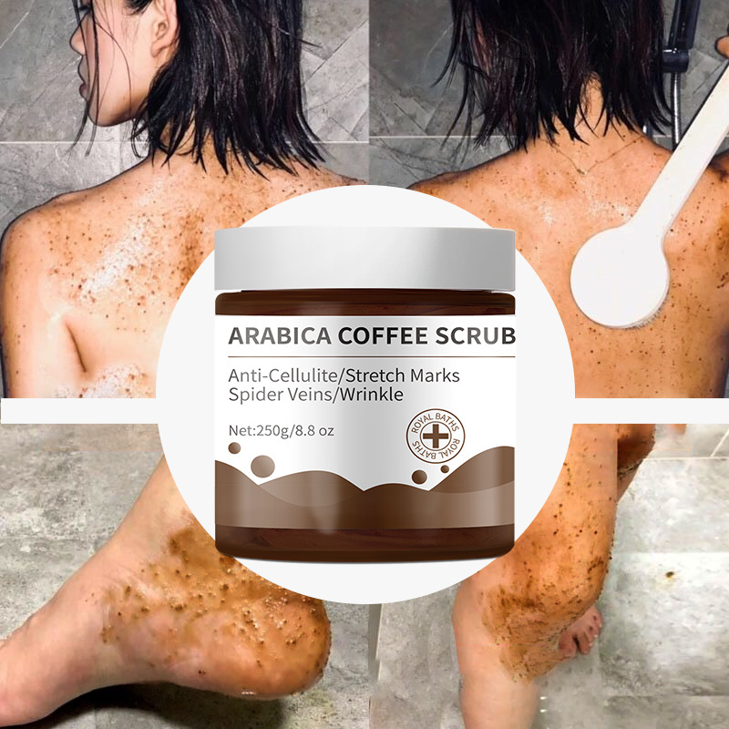 Lighten skin and moisturize Coffee Body Scrubs Bulk Custom packaging whitening body scrub