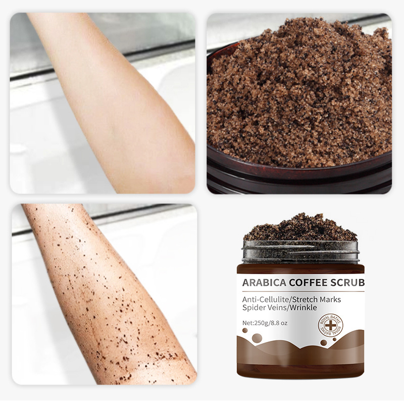 Lighten skin and moisturize Coffee Body Scrubs Bulk Custom packaging whitening body scrub