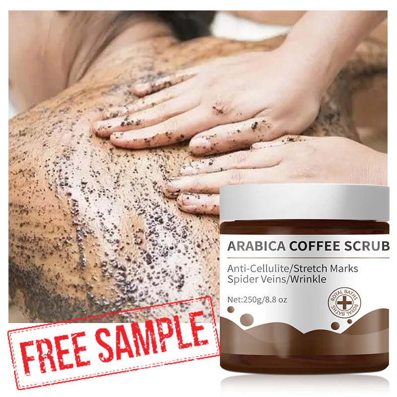 Lighten skin and moisturize Coffee Body Scrubs Bulk Custom packaging whitening body scrub