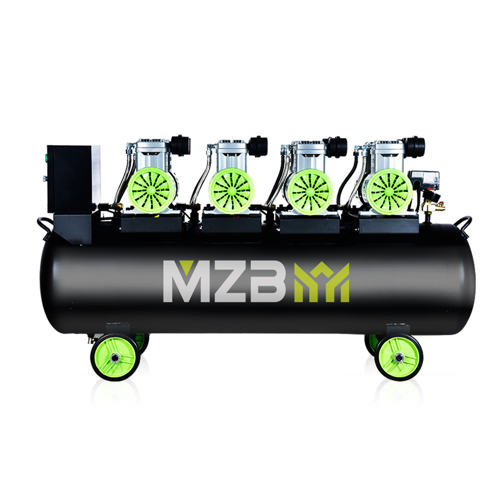 MZB big size 8.8hp 140l noiseless oil free silent air compressor