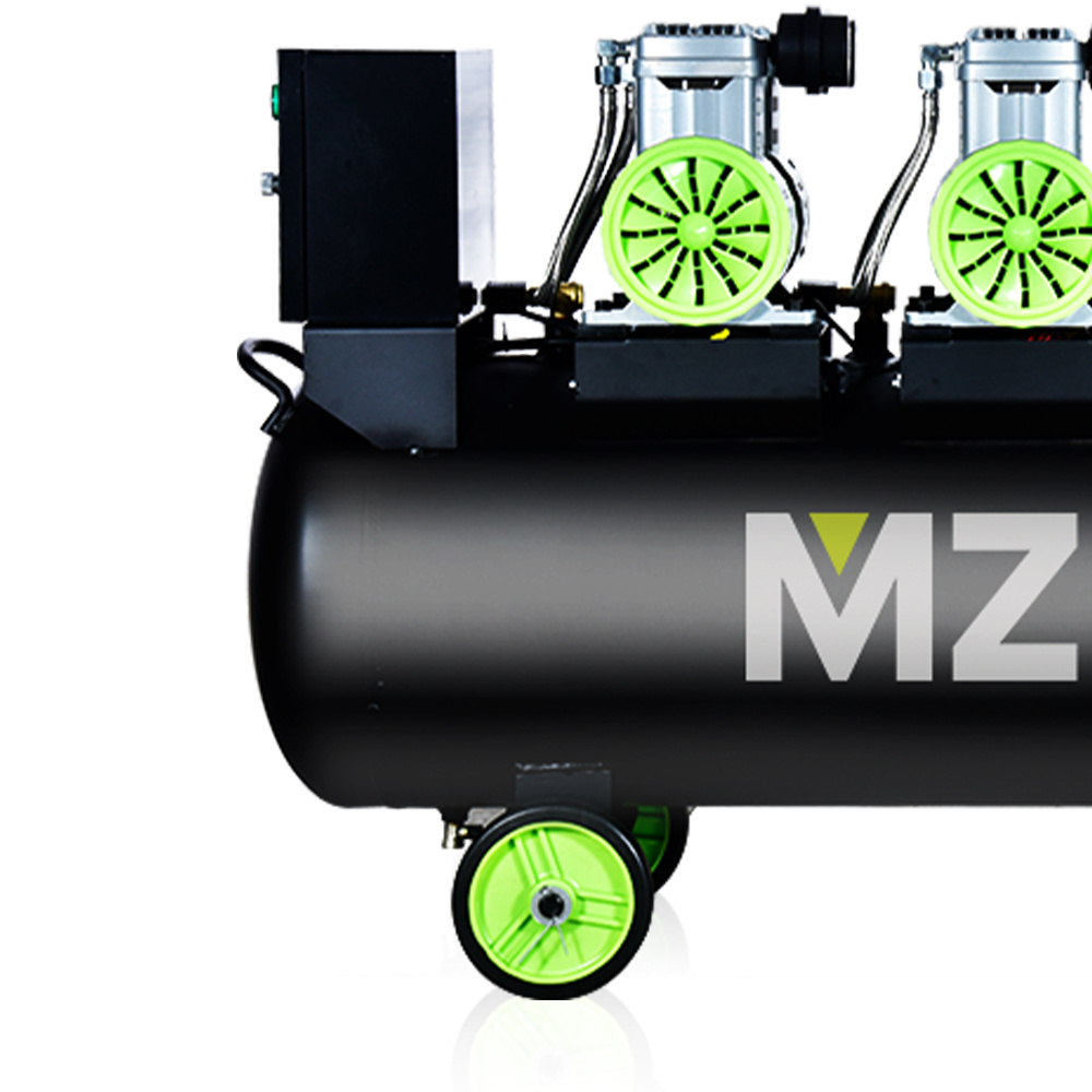 MZB big size 8.8hp 140l noiseless oil free silent air compressor