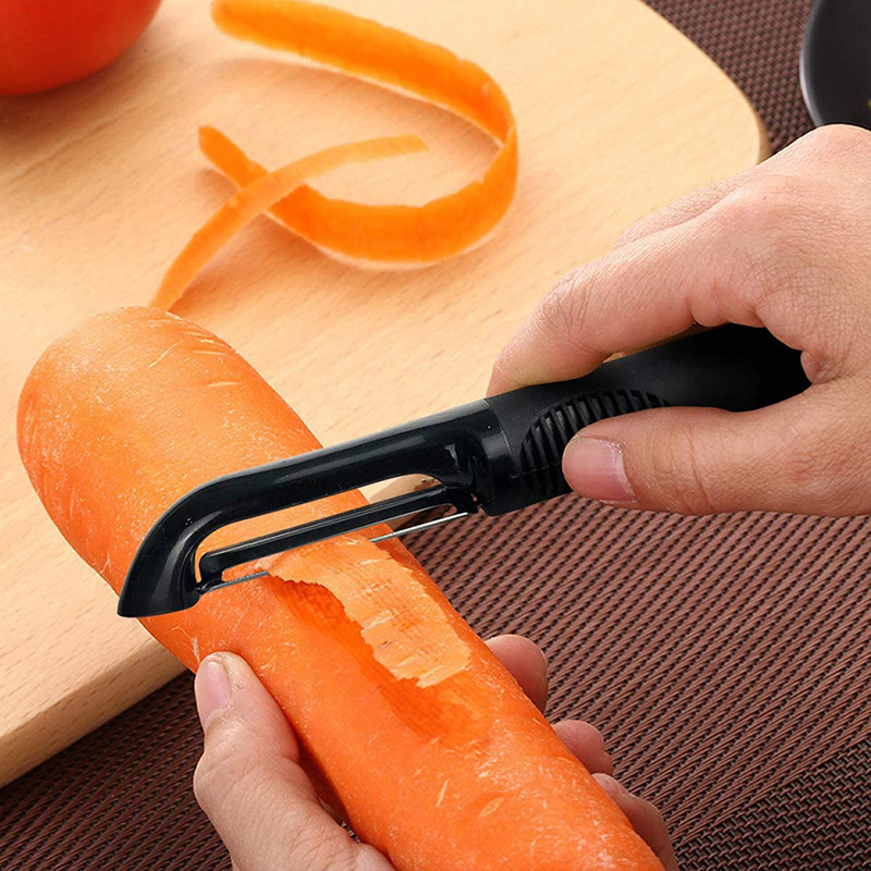 Stainless Steel Peeler Fruit Vegetable Potato Apple Peeler Grips Serrated Peeler