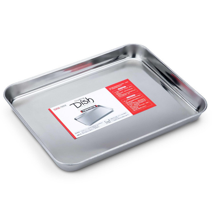 Wholesale Custom Food Grade Stainless Steel Bakeware Set Oven Baking Tray Baking Pan Baking Sheet