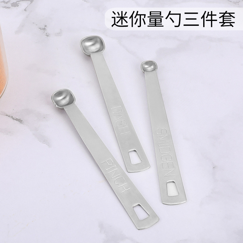 Stainless Steel measuring spoon set 5pcs mini measuring spoon powder scoop 0.08ml 0.31ml 1.25ml 2.5ml 5ml