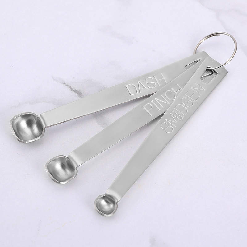 Stainless Steel measuring spoon set 5pcs mini measuring spoon powder scoop 0.08ml 0.31ml 1.25ml 2.5ml 5ml