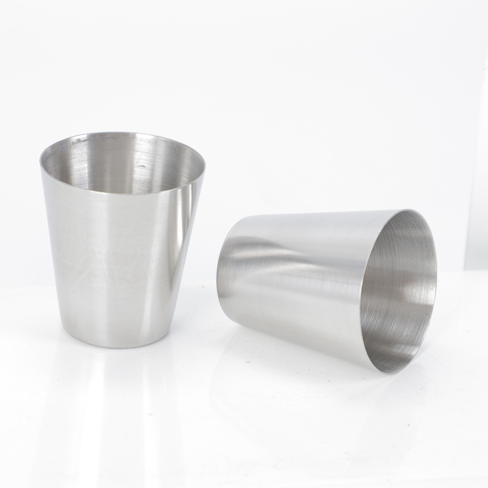 Custom-made Stainless Steel laser engraving logo spray paint shot Cup Stainless Steel Shot wine glass Metal Shot Glasses