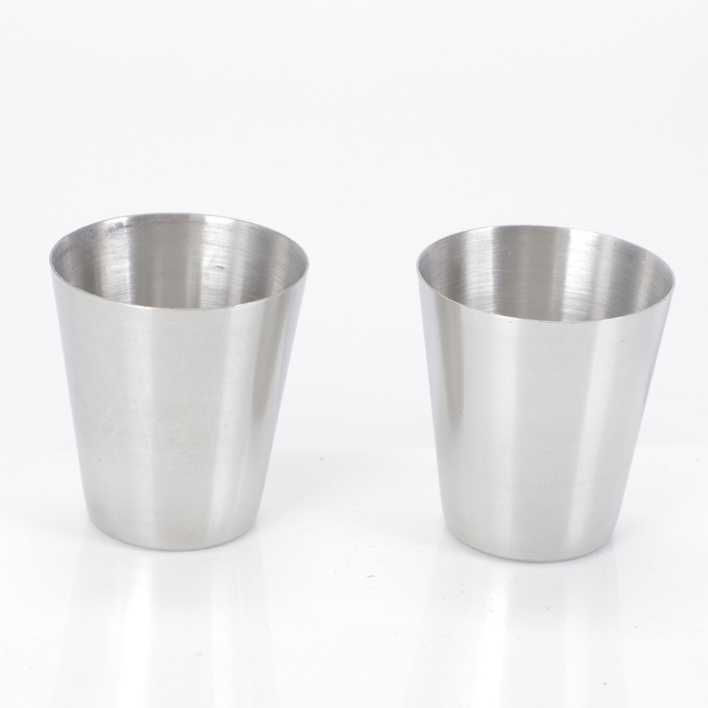 Custom-made Stainless Steel laser engraving logo spray paint shot Cup Stainless Steel Shot wine glass Metal Shot Glasses