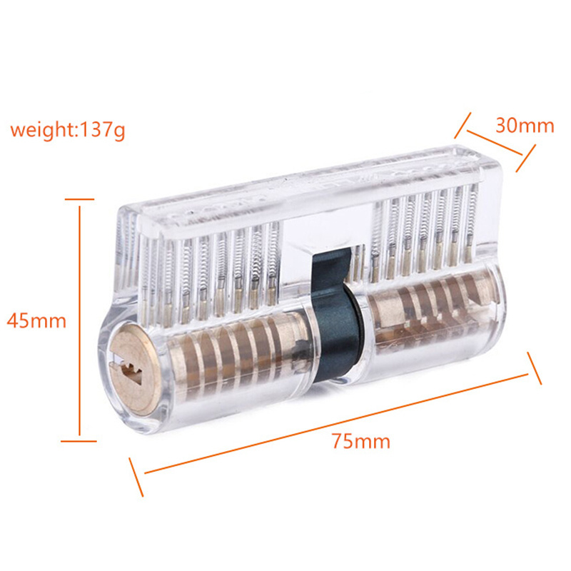 Acrylic Material Shell Clear Padlock Waterproof Locksmith Training Transparent Practice Locks