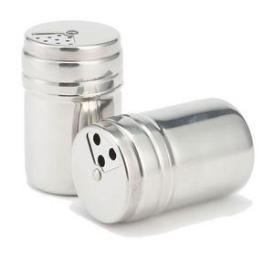 Multifunction Stainless Steel Dredge Salt / Sugar / Spice / magnetic / Pepper Jars Shaker Seasoning Cans with Rotating Cover