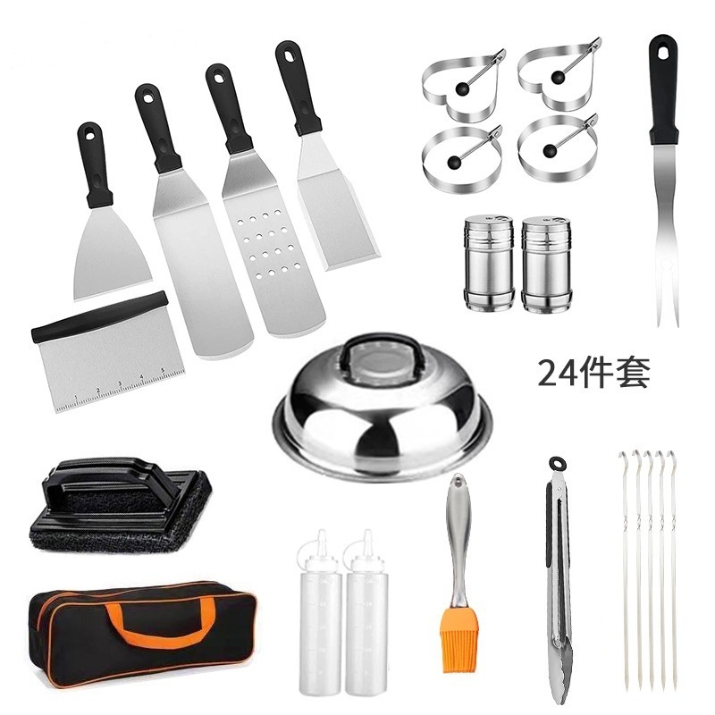 32 pcs Grill Accessories Griddle Kit For Camp Chef, BBQ Grilling Gifts Griddle Tools Kit With Enlarged Spatula, Scraper Basting