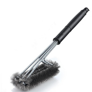 Top seller bristle free barbecue grill brush and scraper grill cleaner brush