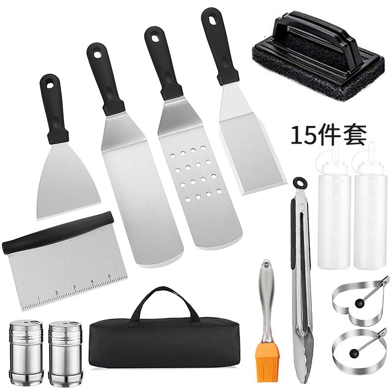 32 pcs Grill Accessories Griddle Kit For Camp Chef, BBQ Grilling Gifts Griddle Tools Kit With Enlarged Spatula, Scraper Basting