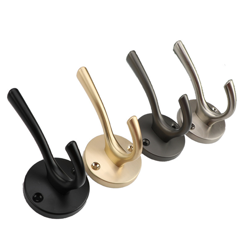 Factory Wholesale Clothes Hooks Zinc Alloy Wall Mounted Hooks for Hanging Coats Bags Hat Clothes Hooks