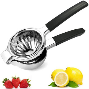 High Quality Stainless Steel 304 Juicer Fruit Stainless Steel Manual Silicone Handheld Press Heavy Duty Lemon Squeezer