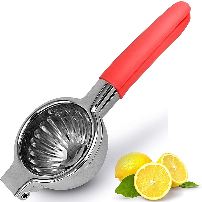 High Quality Stainless Steel 304 Juicer Fruit Stainless Steel Manual Silicone Handheld Press Heavy Duty Lemon Squeezer