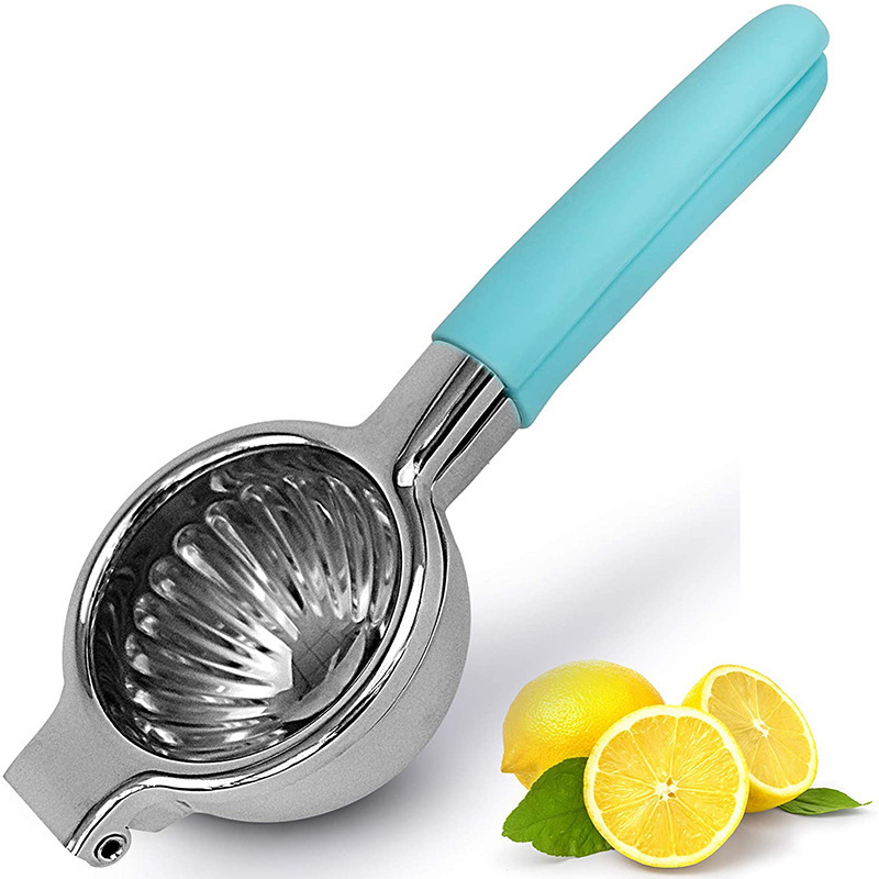 High Quality Stainless Steel 304 Juicer Fruit Stainless Steel Manual Silicone Handheld Press Heavy Duty Lemon Squeezer