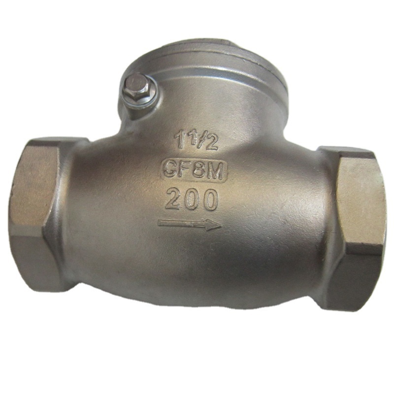 swing check valve female threads 200PSI 304 stainless steel non-return valve non return water valve