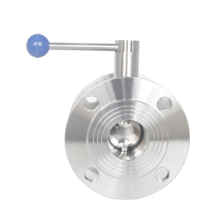 Stainless Steel 304 American standard  Flanged Sanitary Butterfly Valve