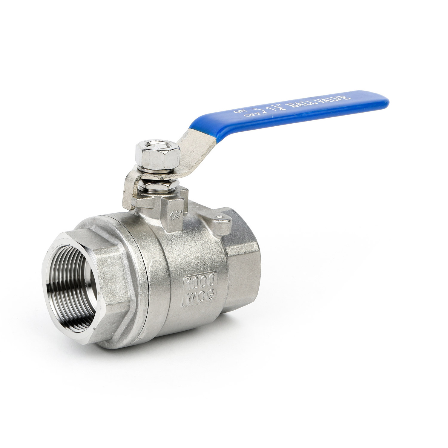 Stainless Steel 304 2PC Floating Ball Valve Threaded Ends 1000WOG, 316 1000 psi Two Piece Full Bore Ball Valve